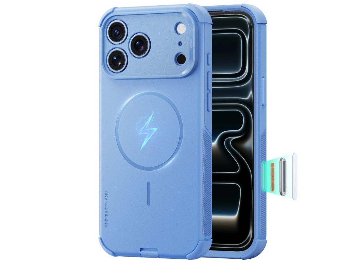 Capa ESR Cyber-Tough MagSafe para iPhone 18 Pro Max / 17 Pro Max - Azul Claro
