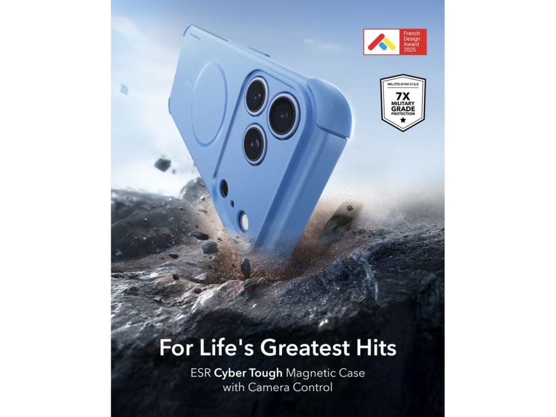 Capa ESR Cyber-Tough MagSafe para iPhone 18 Pro Max / 17 Pro Max - Azul Claro
