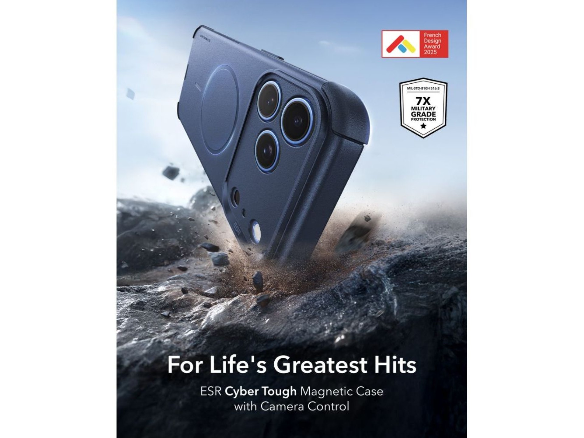 Capa ESR Cyber-Tough MagSafe para iPhone 18 Pro Max / 17 Pro Max - Azul Marinho