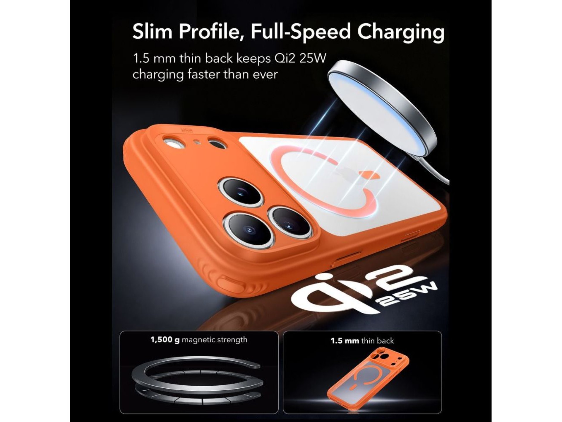 Funda híbrida ESR Classic MagSafe para iPhone 18 Pro Max / 17 Pro Max - Naranja