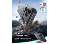 Funda ESR Cyber ??Tough con soporte y MagSafe para iPhone 18 Pro / 17 Pro - Gris Funda ESR Cyber ??Tough con soporte y MagSafe para iPhone 18 Pro / 17 Pro - Gris