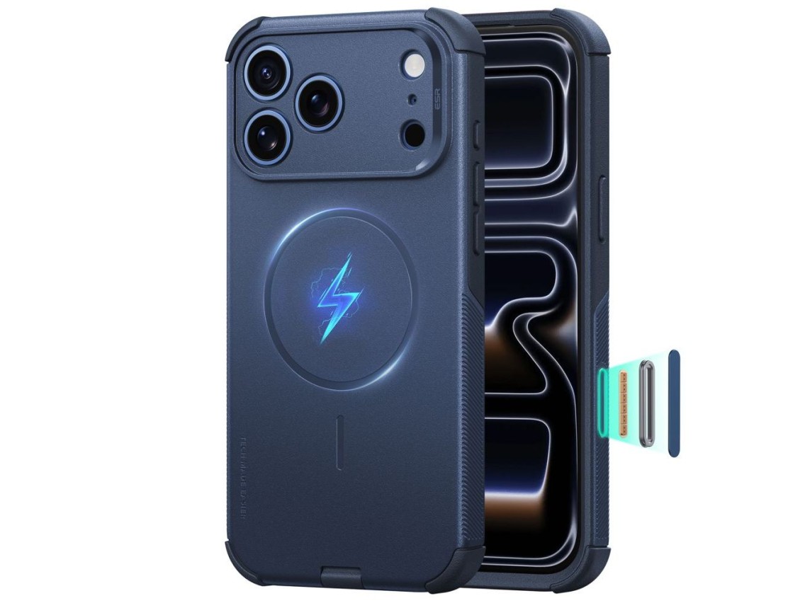 Capa ESR Cyber-Tough MagSafe para iPhone 18 Pro Max / 17 Pro Max - Azul Marinho