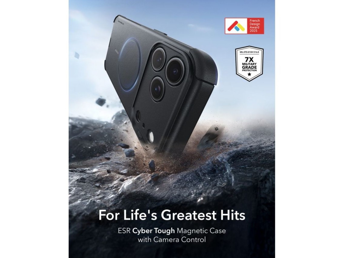 Capa ESR Cyber-Tough MagSafe para iPhone 18 Pro Max / 17 Pro Max - Preta