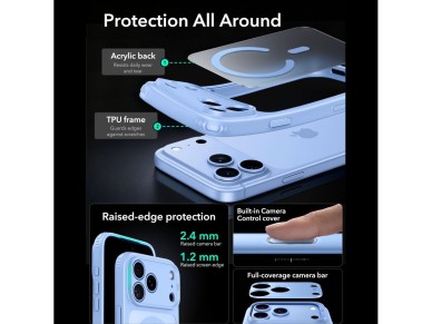 Funda híbrida ESR Classic MagSafe para iPhone 18 Pro Max / 17 Pro Max - Azul claro Funda híbrida ESR Classic MagSafe para iPhone 18 Pro Max / 17 Pro Max - Azul claro