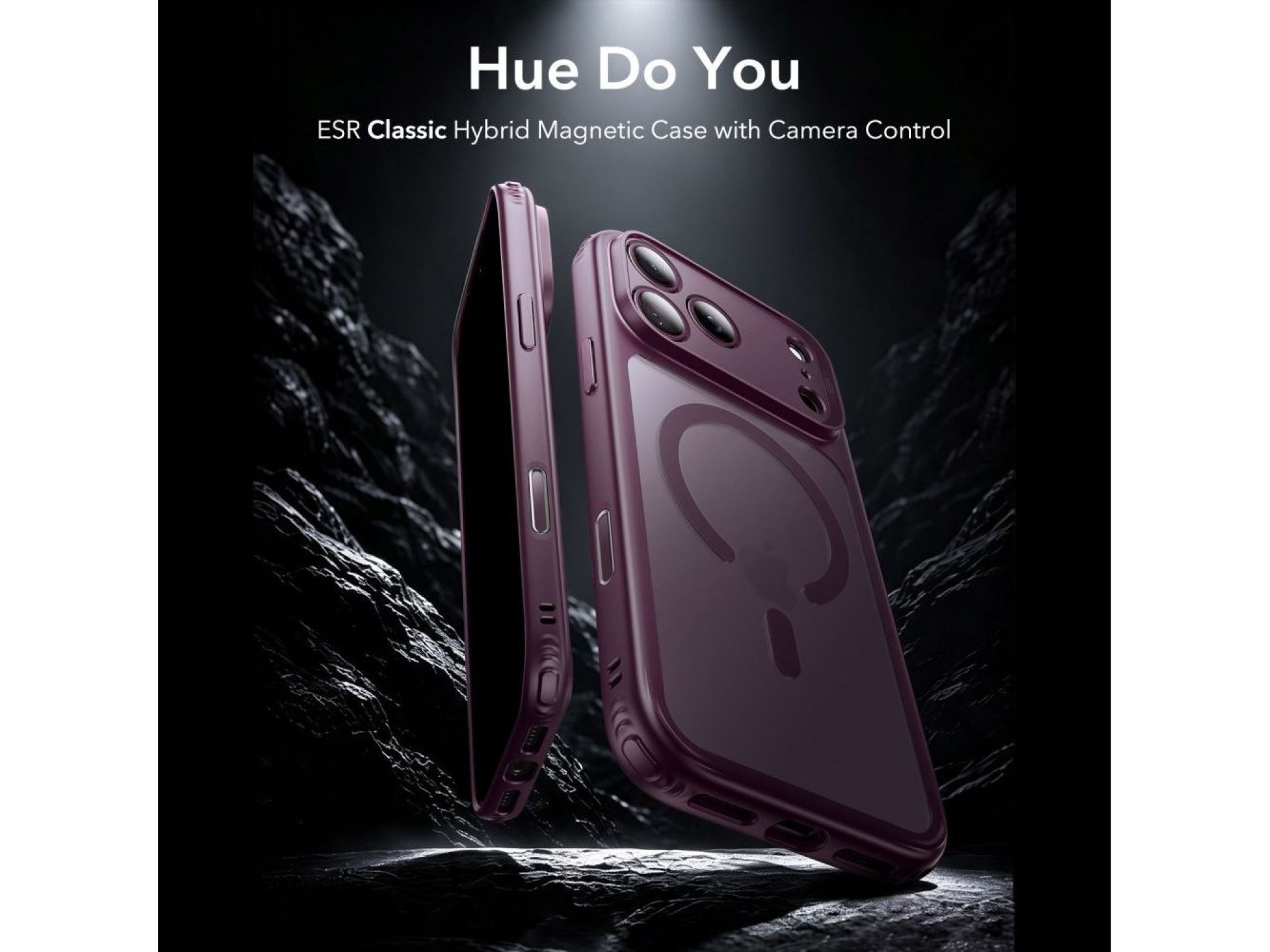 ESR Classic Hybrid MagSafe case for iPhone 18 Pro Max / 17 Pro Max - dark cherry