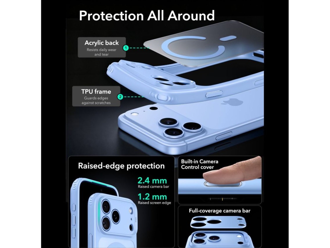 ESR Classic Hybrid MagSafe Case for iPhone 18 Pro Max / 17 Pro Max - Light Blue