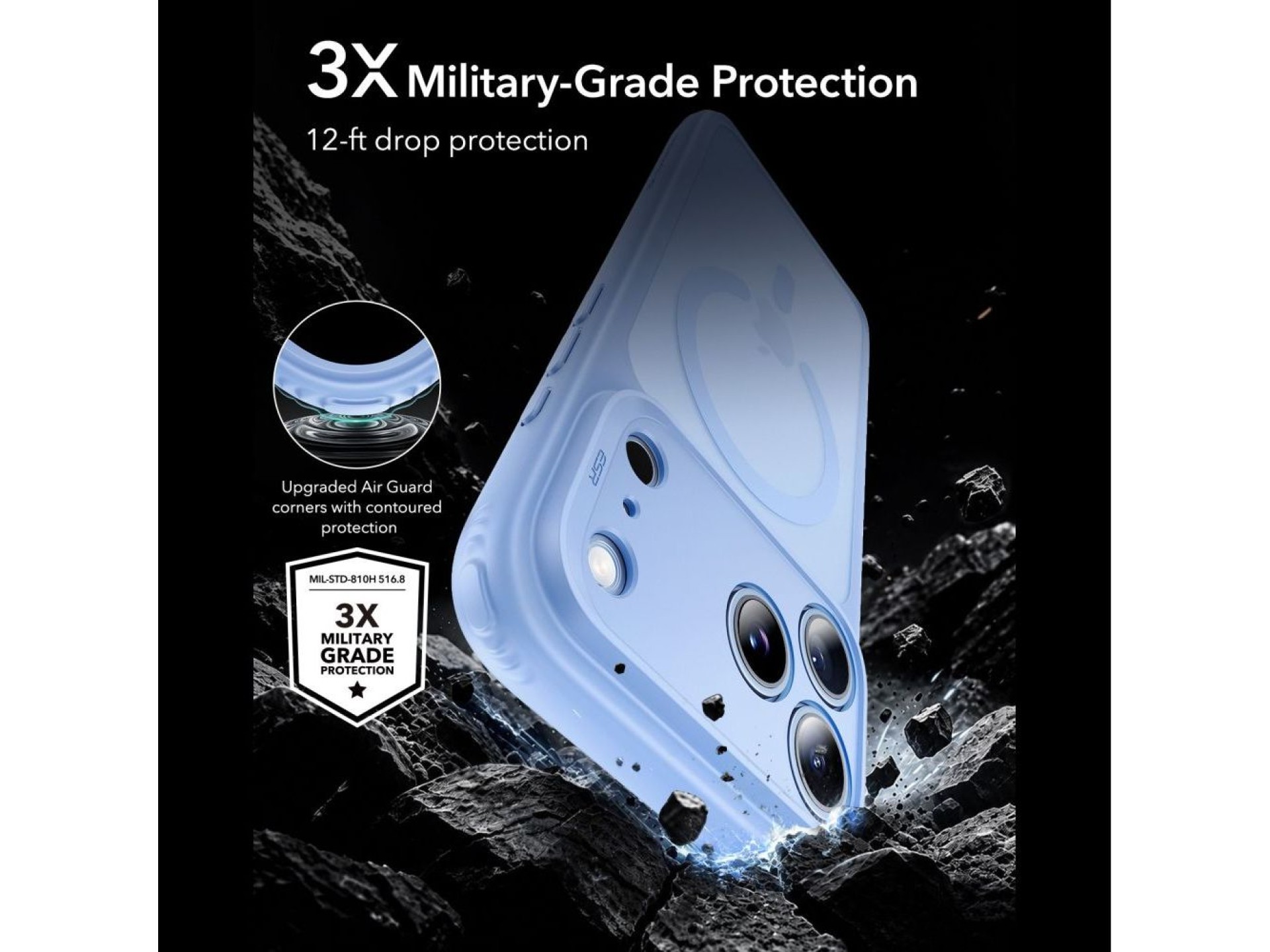 ESR Classic Hybrid MagSafe Case for iPhone 18 Pro Max / 17 Pro Max - Light Blue