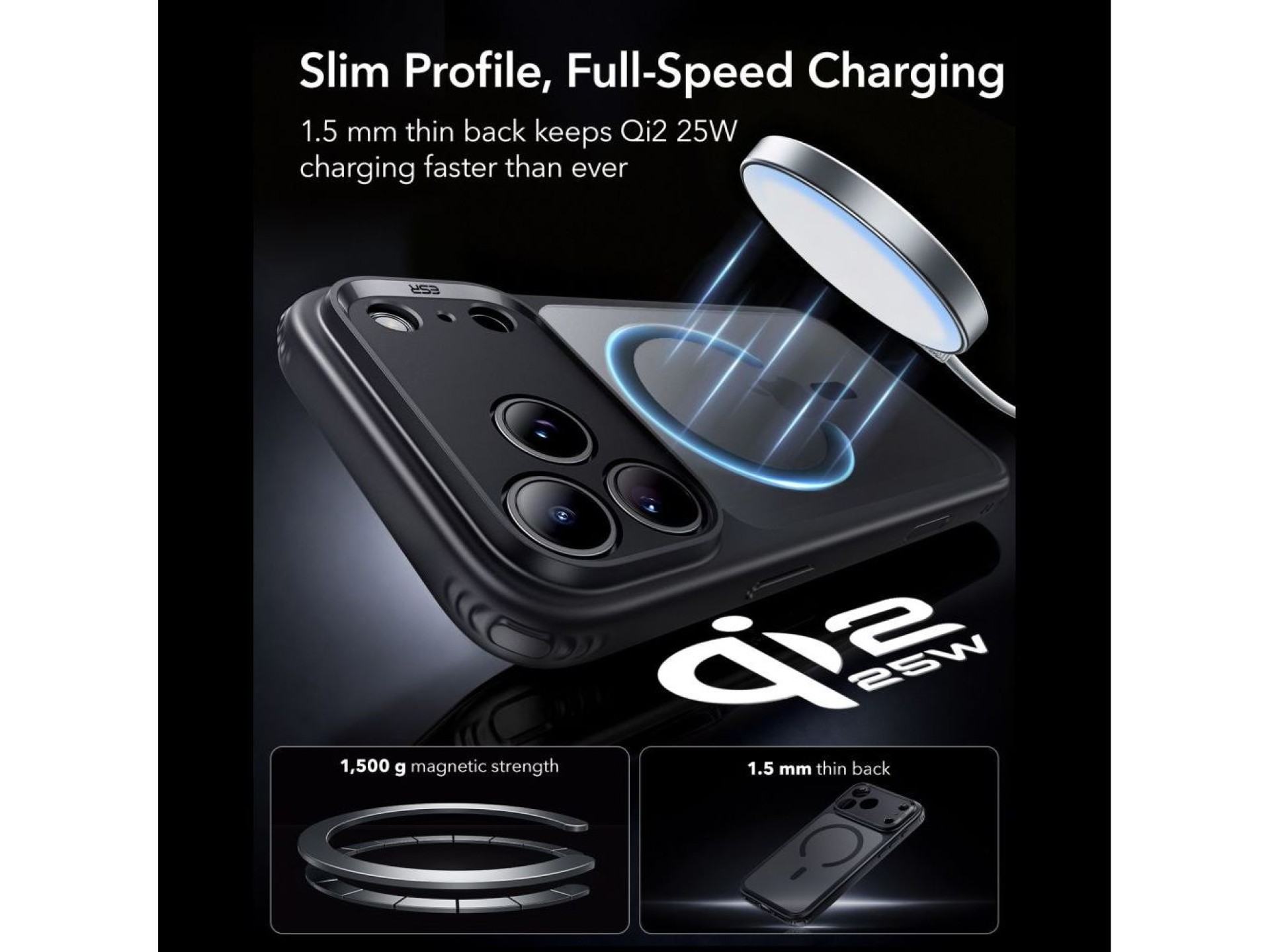 Capa ESR Classic Hybrid MagSafe para iPhone 18 Pro Max / 17 Pro Max - Preta