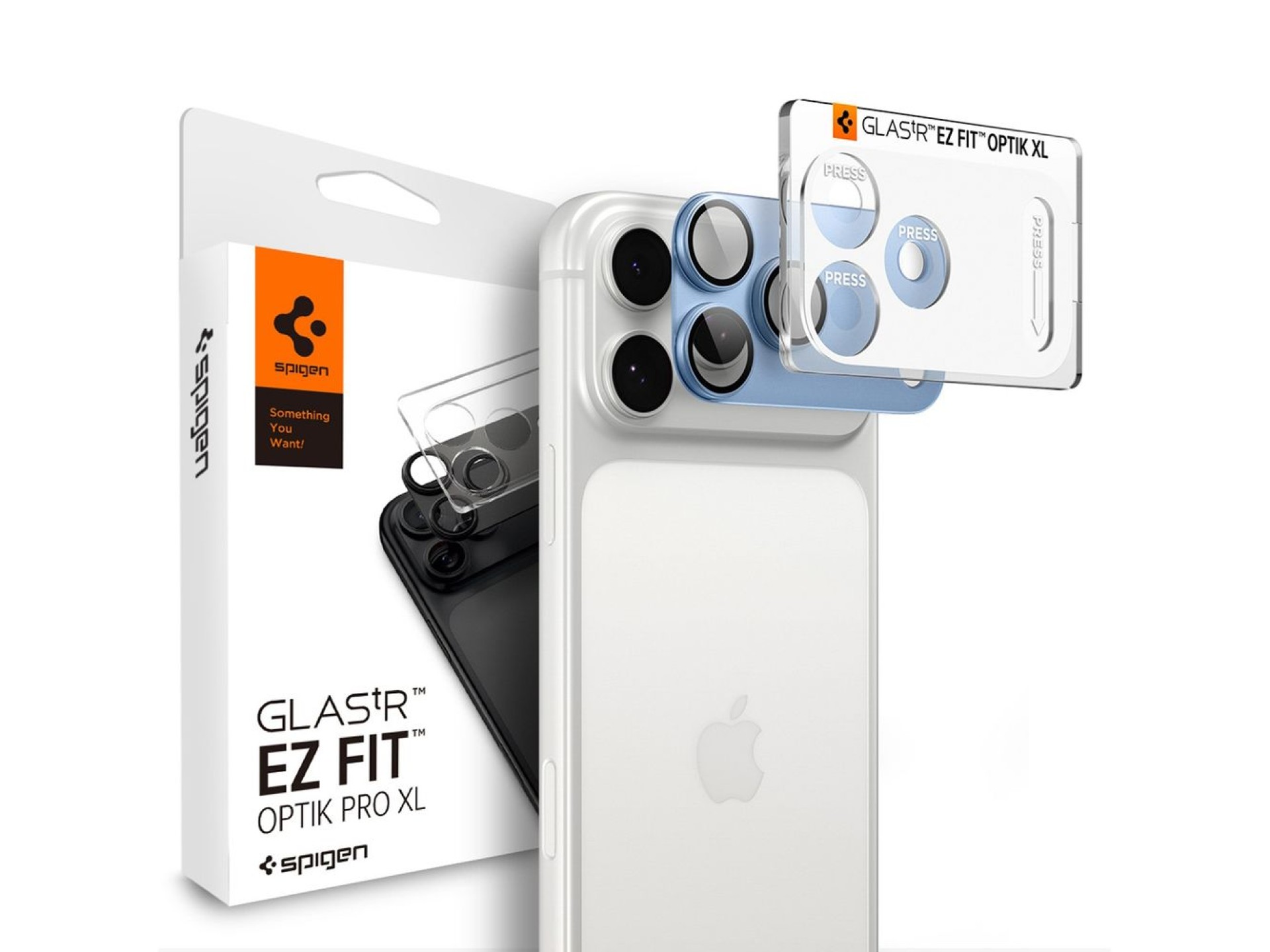 Spigen Optik Pro XL GLAS.TR EZ FIT Tempered Glass Camera Screen Protector for iPhone 18 Pro Max - Li