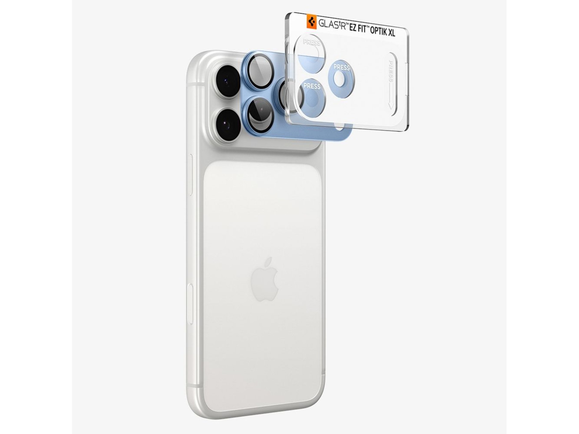 Protector de pantalla de cristal templado Spigen Optik Pro XL GLAS.TR EZ FIT para cámara de iPhone 1