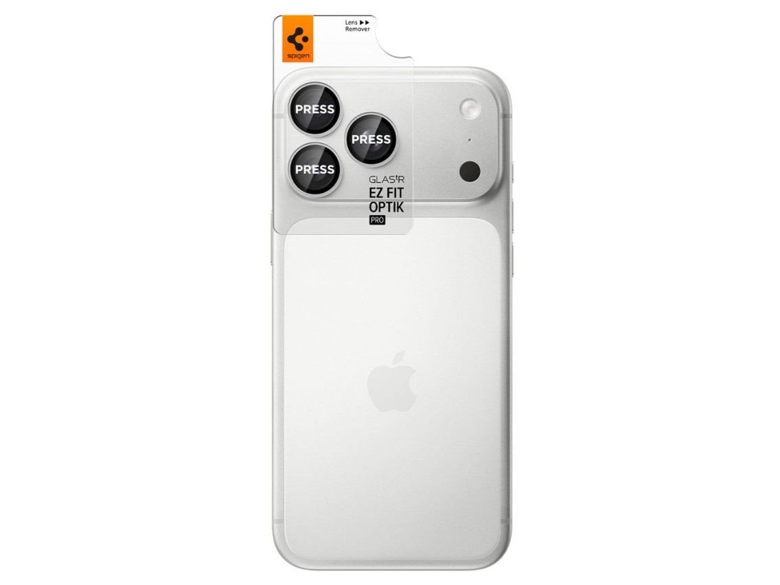 Spigen Optik Pro GLAS.TR EZ FIT 2-Pack Tempered Glass Camera Screen Protector for iPhone 18 Pro / 18