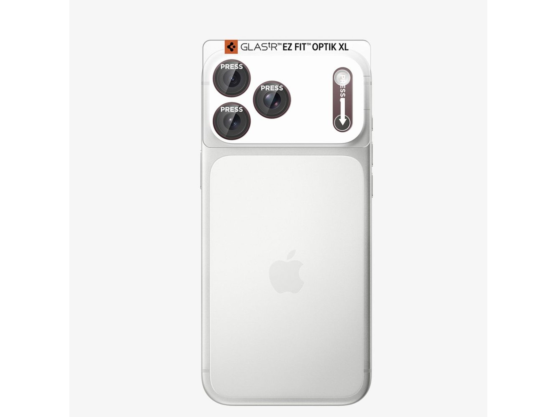 Protector de pantalla de vidrio templado Spigen Optik Pro XL GLAS.TR EZ FIT para iPhone 18 Pro - Roj