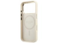 Funda Guess Saffiano Small 4G & Classic Logo MagSafe para iPhone 17 Pro Max / 18 Pro Max - beige Funda Guess Saffiano Small 4G & Classic Logo MagSafe para iPhone 17 Pro Max / 18 Pro Max - beige