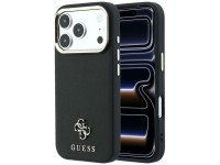 Guess Saffiano Small 4G & Classic Logo MagSafe Case for iPhone 17 Pro Max / 18 Pro Max - Black
