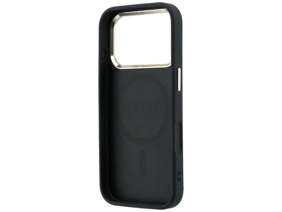 Guess Saffiano Small 4G & Classic Logo MagSafe Case for iPhone 17 Pro Max / 18 Pro Max - Black