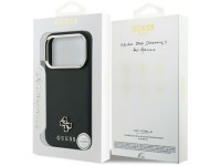 Guess Saffiano Small 4G & Classic Logo MagSafe Case for iPhone 17 Pro Max / 18 Pro Max - Black