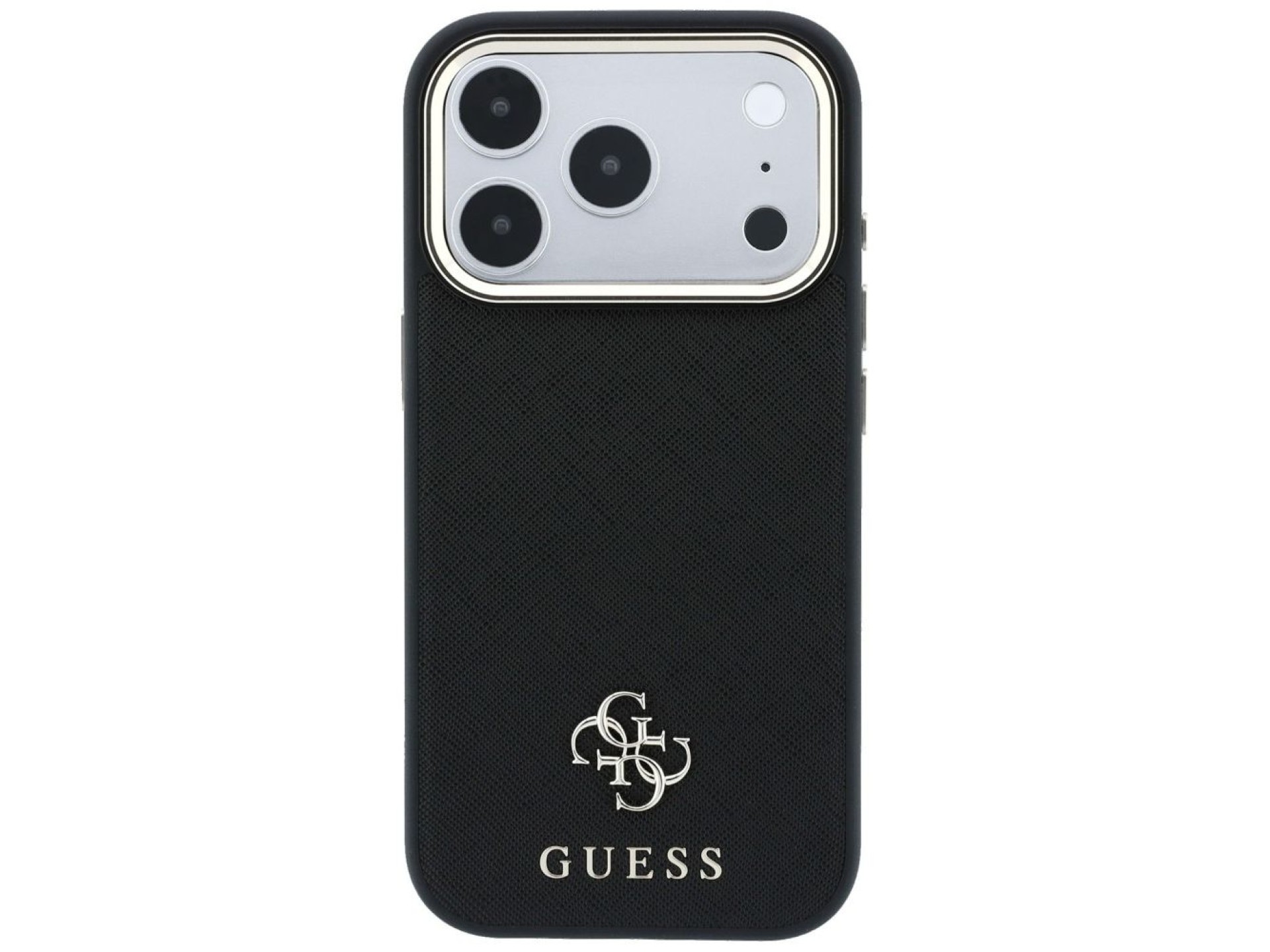 Guess Saffiano Small 4G & Classic Logo MagSafe Case for iPhone 17 Pro Max / 18 Pro Max - Black