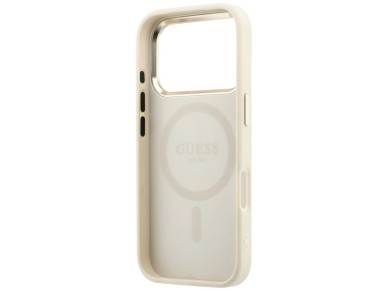 Guess Saffiano Small 4G & Classic Logo MagSafe case for iPhone 17 Pro Max / 18 Pro Max - beige Guess Saffiano Small 4G & Classic Logo MagSafe case for iPhone 17 Pro Max / 18 Pro Max - beige