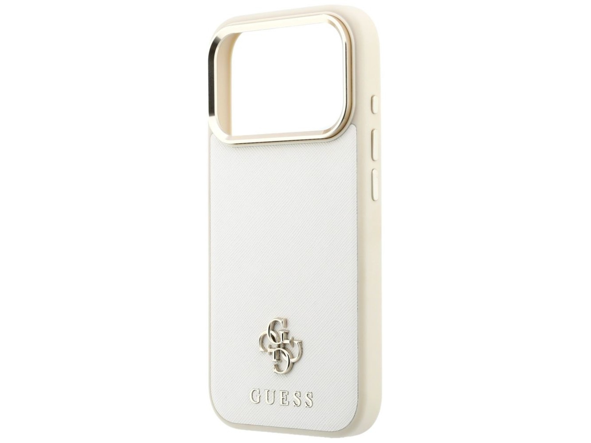Funda Guess Saffiano Small 4G & Classic Logo MagSafe para iPhone 17 Pro Max / 18 Pro Max - beige