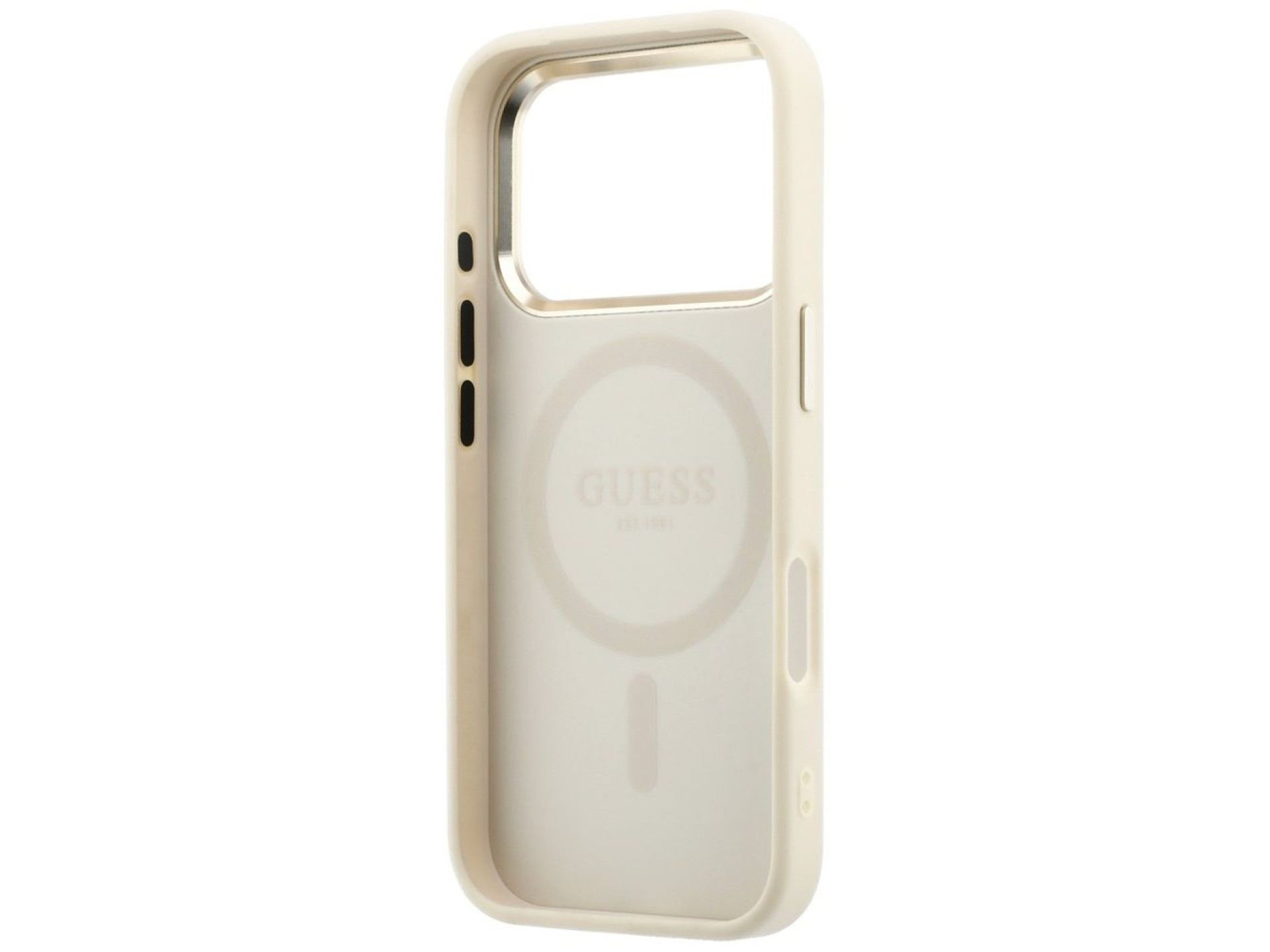 Funda Guess Saffiano Small 4G & Classic Logo MagSafe para iPhone 17 Pro Max / 18 Pro Max - beige