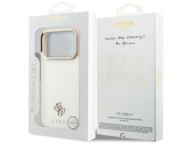 Guess Saffiano Small 4G & Classic Logo MagSafe case for iPhone 17 Pro Max / 18 Pro Max - beige Guess Saffiano Small 4G & Classic Logo MagSafe case for iPhone 17 Pro Max / 18 Pro Max - beige