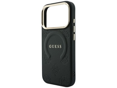 Guess Saffiano Peony & Ring MagSafe Case for iPhone 17 Pro Max / 18 Pro Max - Black Guess Saffiano Peony & Ring MagSafe Case for iPhone 17 Pro Max / 18 Pro Max - Black