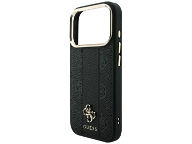 Guess Stripe Peony 4G Logo MagSafe Case for iPhone 17 Pro Max / 18 Pro Max - Black Guess Stripe Peony 4G Logo MagSafe Case for iPhone 17 Pro Max / 18 Pro Max - Black