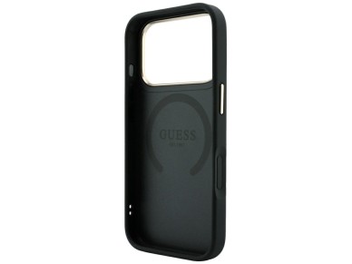 Guess Saffiano Peony & Ring MagSafe Case for iPhone 17 Pro Max / 18 Pro Max - Black Guess Saffiano Peony & Ring MagSafe Case for iPhone 17 Pro Max / 18 Pro Max - Black