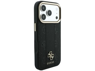 Guess Stripe Peony 4G Logo MagSafe Case for iPhone 17 Pro Max / 18 Pro Max - Black Guess Stripe Peony 4G Logo MagSafe Case for iPhone 17 Pro Max / 18 Pro Max - Black