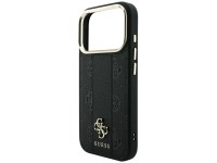 Capa Guess Stripe Peony 4G Logo MagSafe para iPhone 17 Pro / 18 Pro - Preta