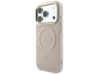 Funda Guess Saffiano Peony & Ring MagSafe para iPhone 17 Pro Max / 18 Pro Max - Rosa