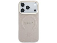 Funda Guess Saffiano Peony & Ring MagSafe para iPhone 17 Pro Max / 18 Pro Max - Rosa