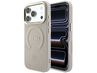 Capa Guess Saffiano Peony & Ring MagSafe para iPhone 17 Pro Max / 18 Pro Max - Rosa