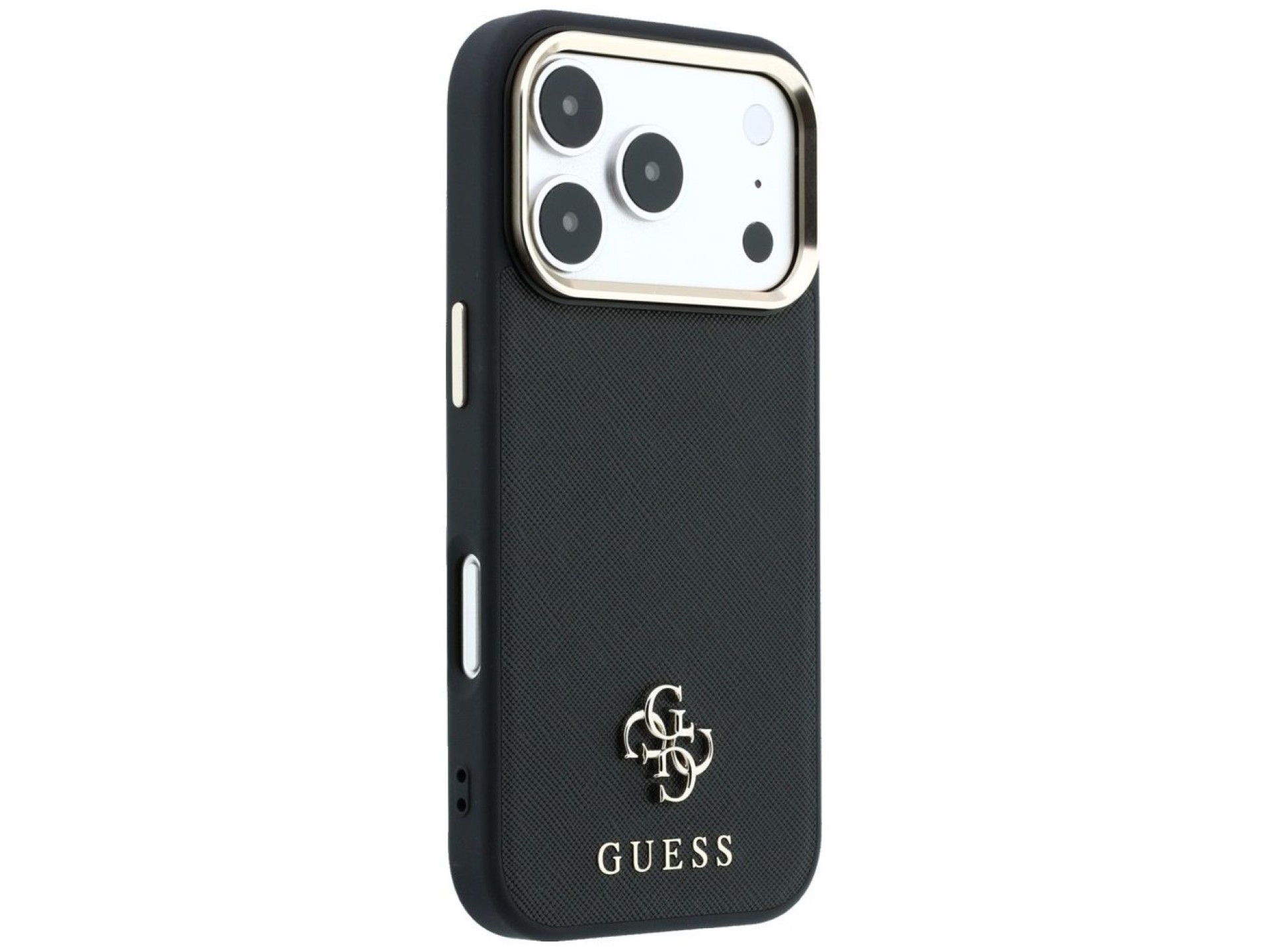 Guess Saffiano Small 4G & Classic Logo MagSafe Case for iPhone 17 Pro Max / 18 Pro Max - Black
