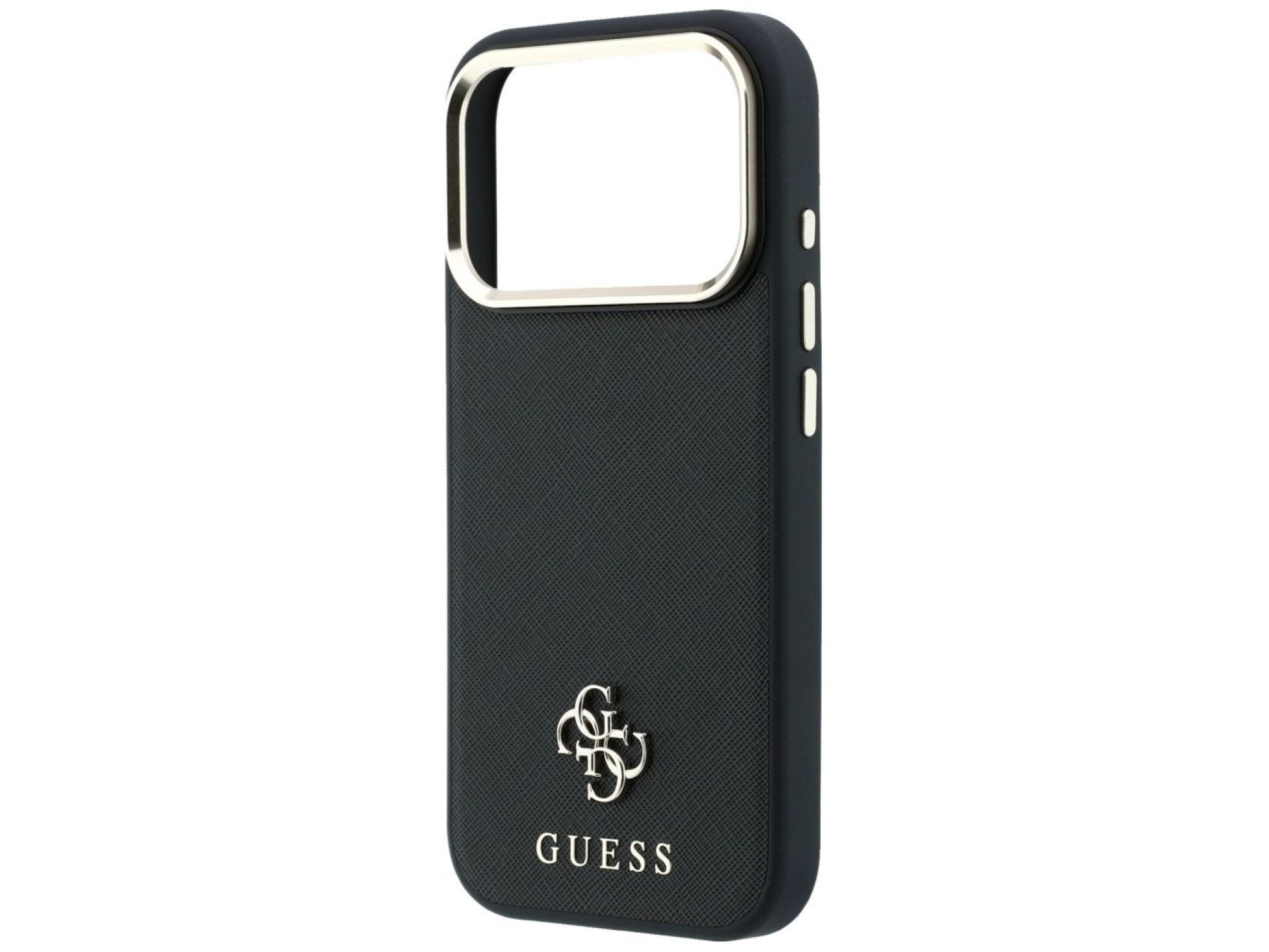 Guess Saffiano Small 4G & Classic Logo MagSafe Case for iPhone 17 Pro Max / 18 Pro Max - Black