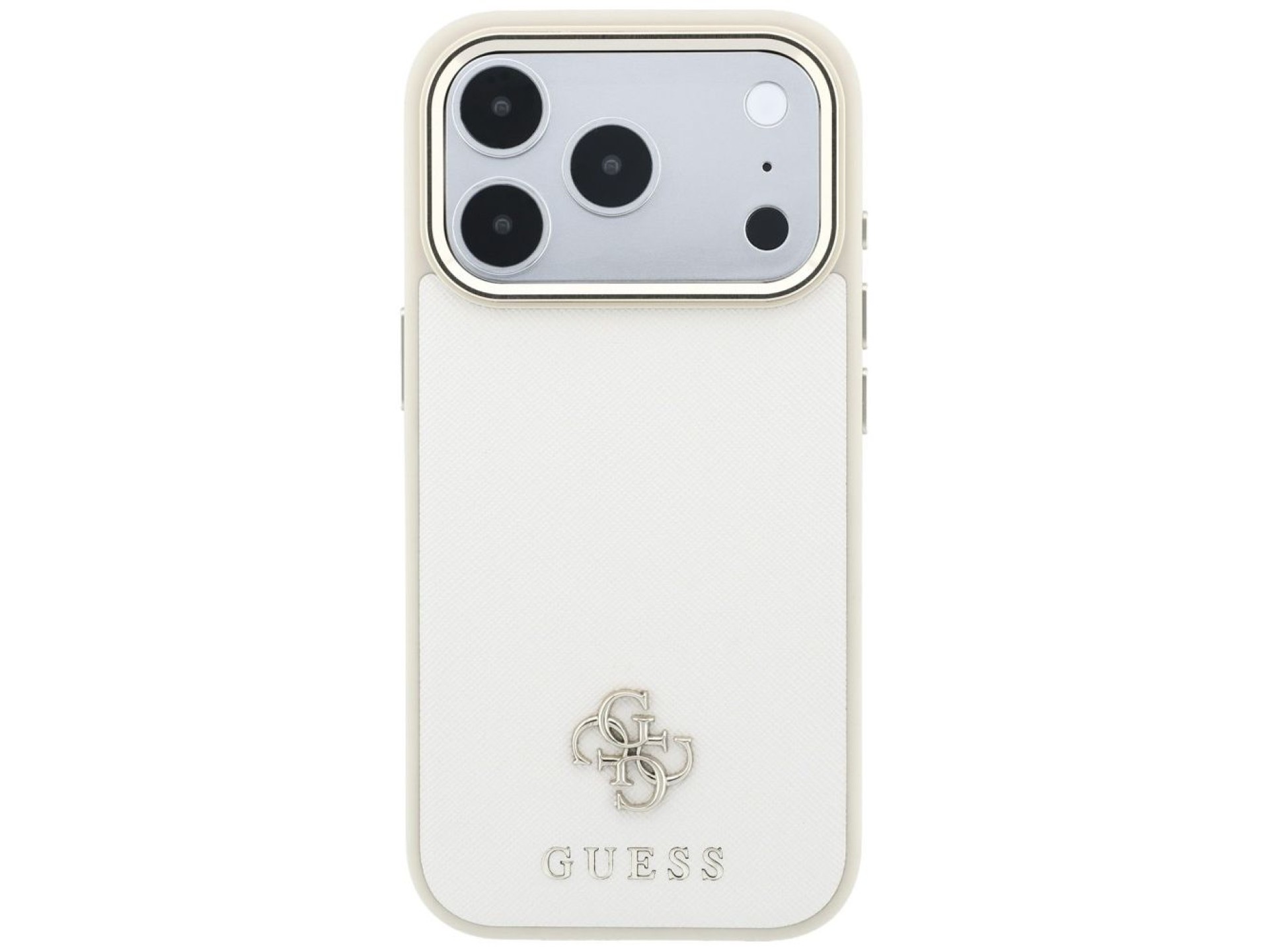 Funda Guess Saffiano Small 4G & Classic Logo MagSafe para iPhone 17 Pro Max / 18 Pro Max - beige