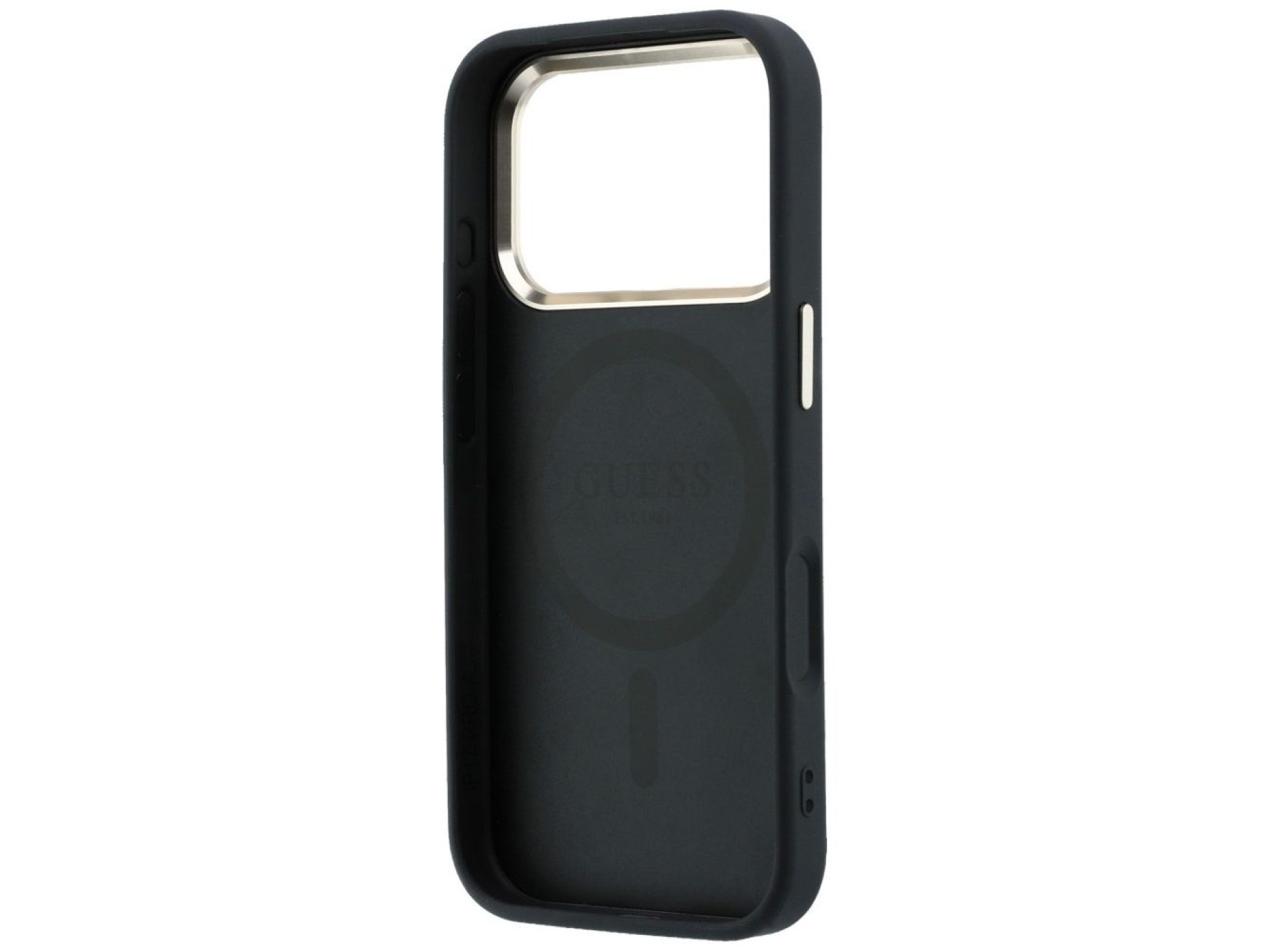 Guess Saffiano Small 4G & Classic Logo MagSafe Case for iPhone 17 Pro Max / 18 Pro Max - Black