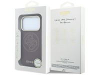 Capa Guess Perfurada 4G com Logo Dourado e MagSafe para iPhone 18 Pro / 17 Pro - Bordô Capa Guess Perfurada 4G com Logo Dourado e MagSafe para iPhone 18 Pro / 17 Pro - Bordô