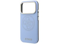 Capa Guess Perfurada 4G com Logo Dourado e MagSafe para iPhone 18 Pro Max / 17 Pro Max - Azul Claro Capa Guess Perfurada 4G com Logo Dourado e MagSafe para iPhone 18 Pro Max / 17 Pro Max - Azul Claro