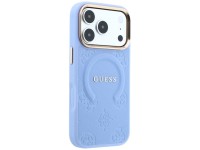 Capa Guess Saffiano Peony & Ring MagSafe para iPhone 17 Pro / 18 Pro - azul claro Capa Guess Saffiano Peony & Ring MagSafe para iPhone 17 Pro / 18 Pro - azul claro