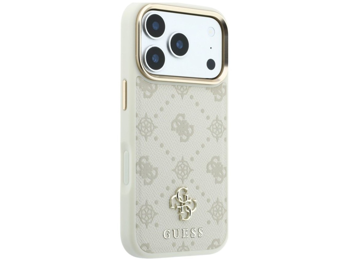 Guess Peony 4G Small Logo MagSafe Case for iPhone 17 Pro Max / 18 Pro Max - Beige