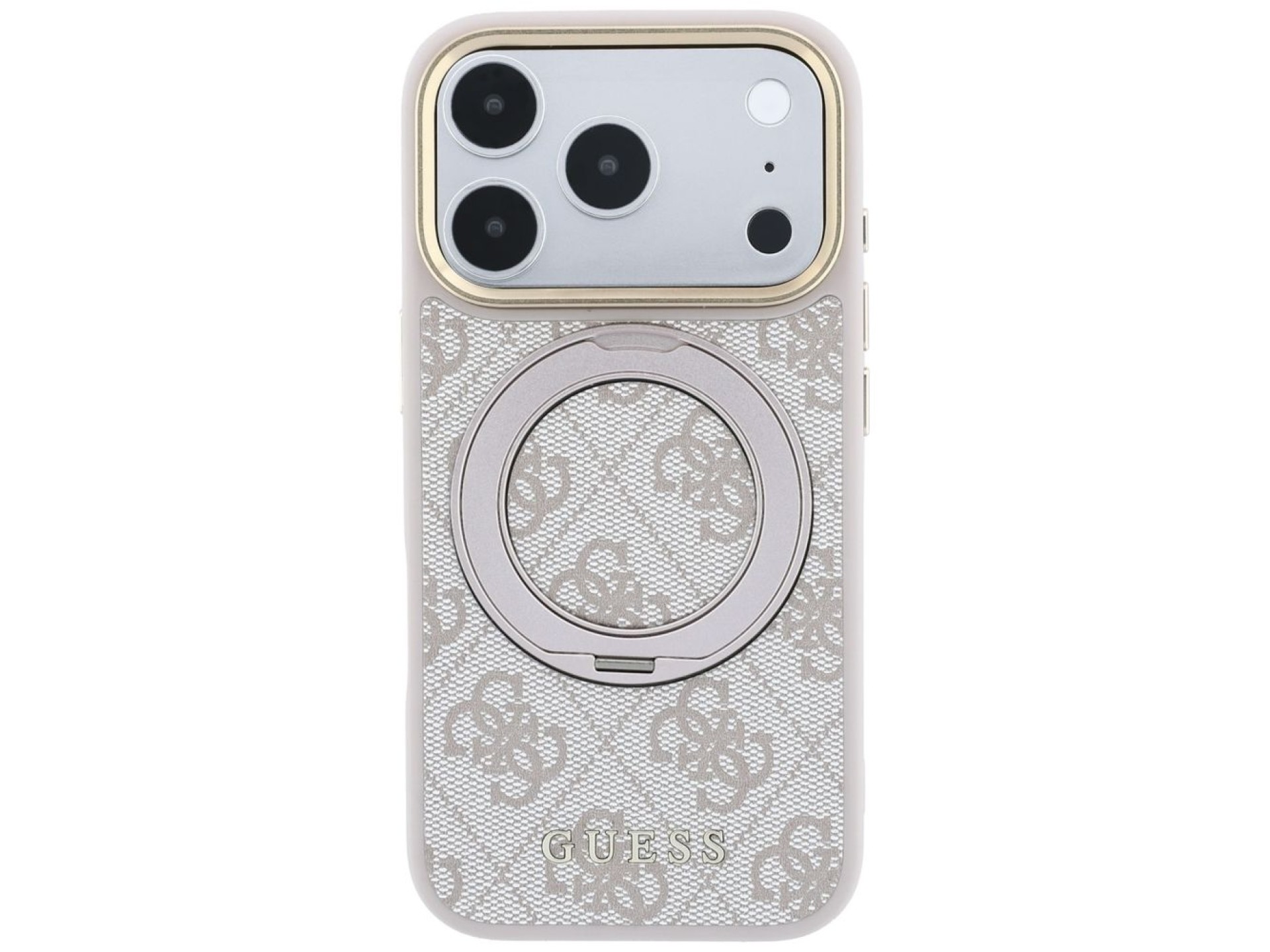 Guess Ring Stand 360 4G Classic Logo MagSafe Case for iPhone 17 Pro Max / 18 Pro Max - Pink