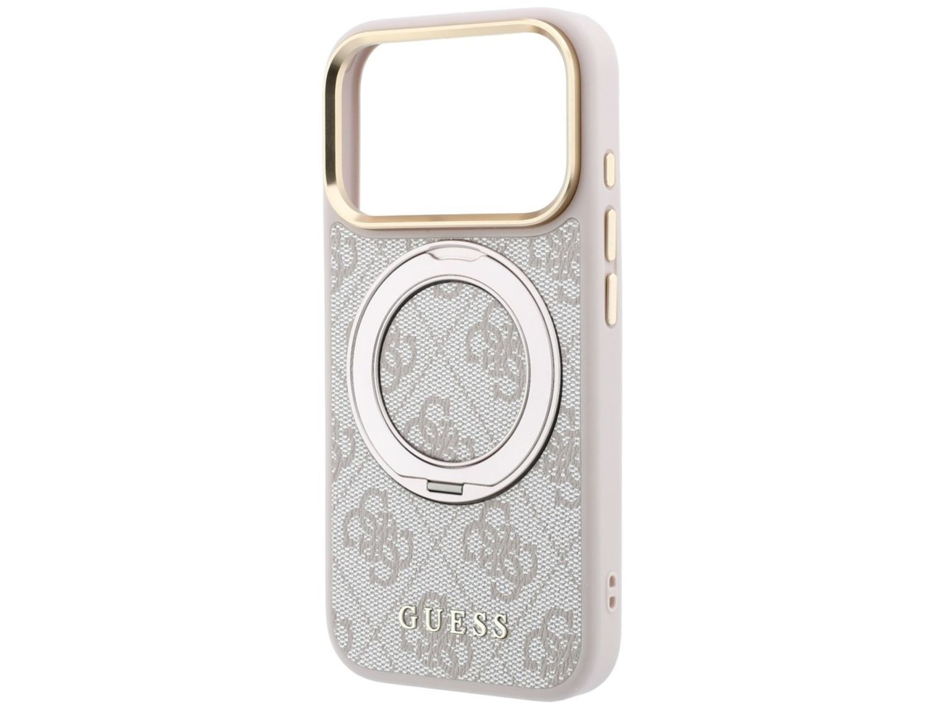 Guess Ring Stand 360 4G Classic Logo MagSafe Case for iPhone 17 Pro Max / 18 Pro Max - Pink