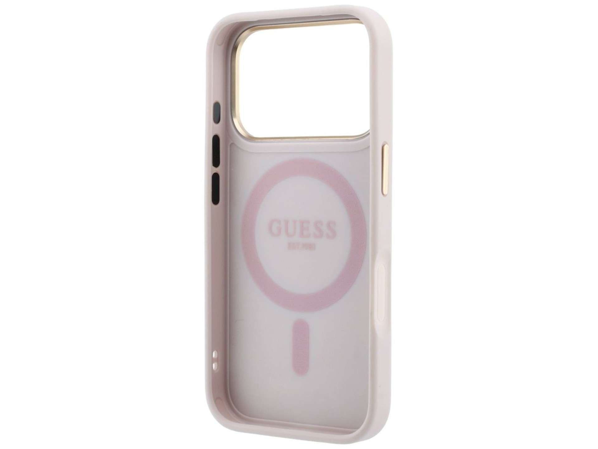 Guess Ring Stand 360 4G Classic Logo MagSafe Case for iPhone 17 Pro Max / 18 Pro Max - Pink