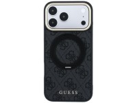 Capa Guess Ring Stand 360 4G Classic Logo MagSafe para iPhone 17 Pro Max / 18 Pro Max - Preta
