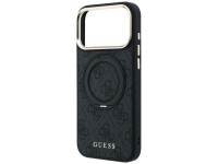 Capa Guess Ring Stand 360 4G Classic Logo MagSafe para iPhone 17 Pro Max / 18 Pro Max - Preta