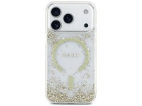 Capa MagSafe Guess com base em resina e glitter para iPhone 18 Pro / 17 Pro - Dourada