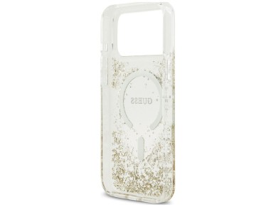 Funda Guess Resin Bottom Glitter MagSafe para iPhone 18 Pro Max / 17 Pro Max - Oro Funda Guess Resin Bottom Glitter MagSafe para iPhone 18 Pro Max / 17 Pro Max - Oro