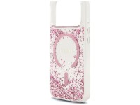 Capa MagSafe Guess com base em resina e glitter para iPhone 18 Pro Max / 17 Pro Max - Rosa