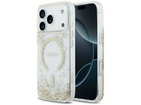 Capa MagSafe Guess com base em resina e glitter para iPhone 18 Pro / 17 Pro - Dourada